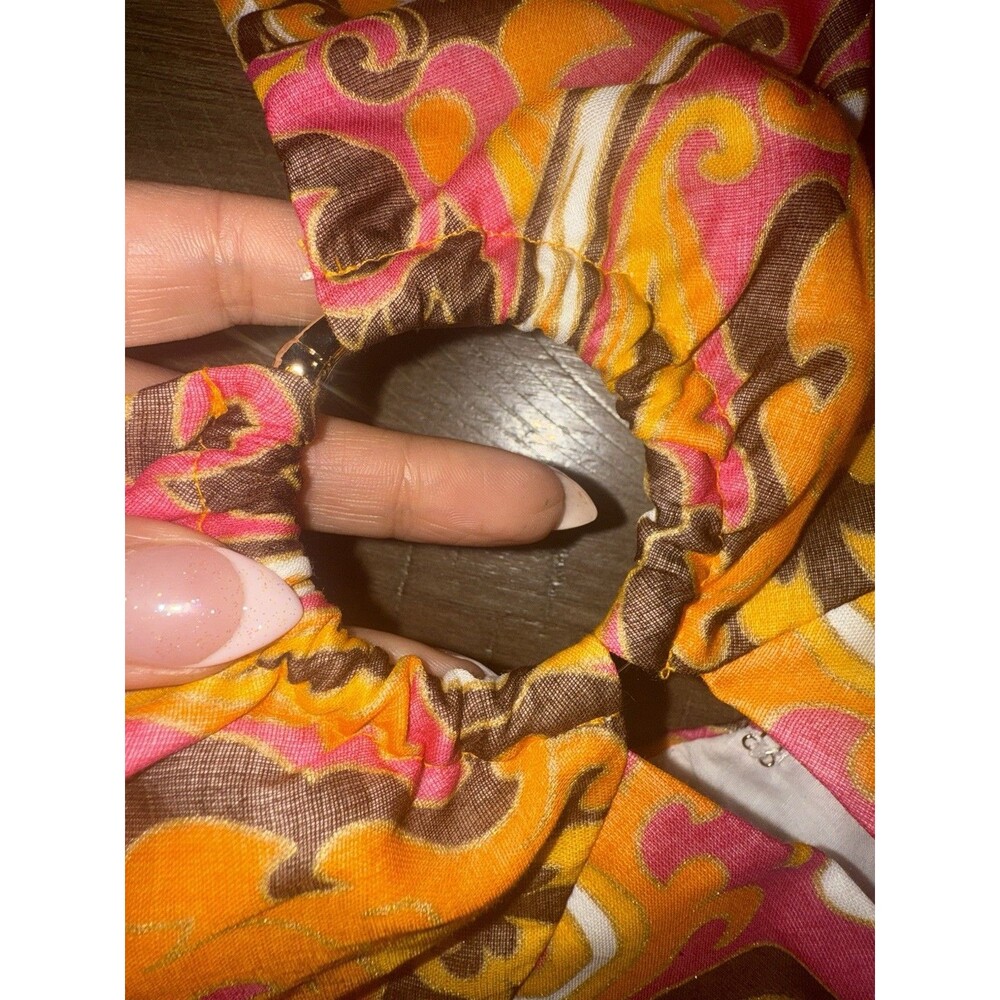 NWT An Original Milly Of New York Orange Pink Paisley Halter Dress Size 2 $375 - Picture 8 of 16